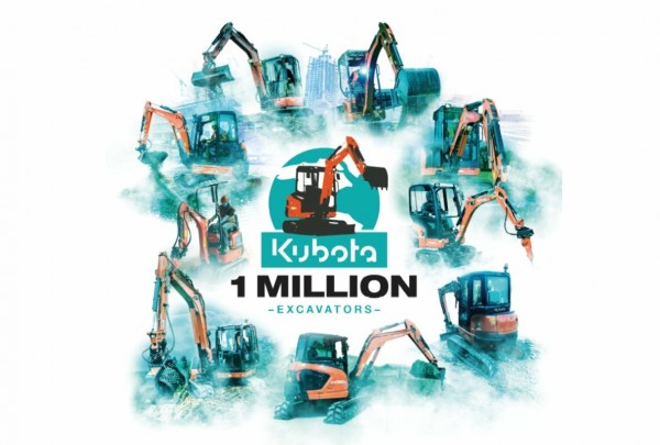 Kubota hace historia al fabricar su excavadora número un millón